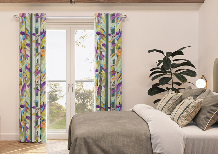 Palm Springs, Green Stripe - Made To Measure Curtains - Image 3